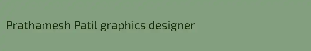 Prathamesh Patil graphics designer